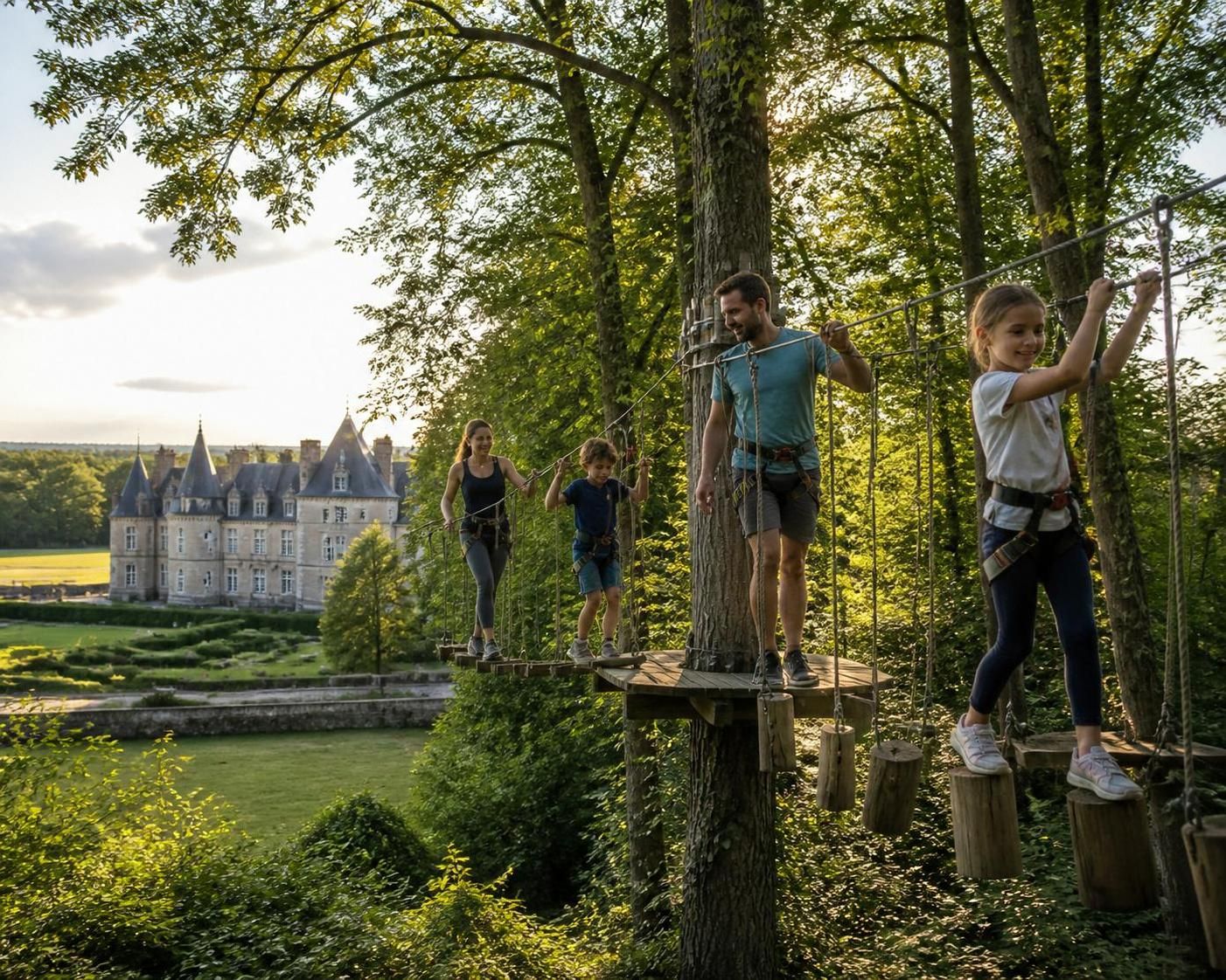 découvrez l'accrobranche à nogent-le-roi, une aventure en hauteur idéale pour toute la famille. profitez d'activités ludiques et sécurisées dans un cadre naturel exceptionnel.