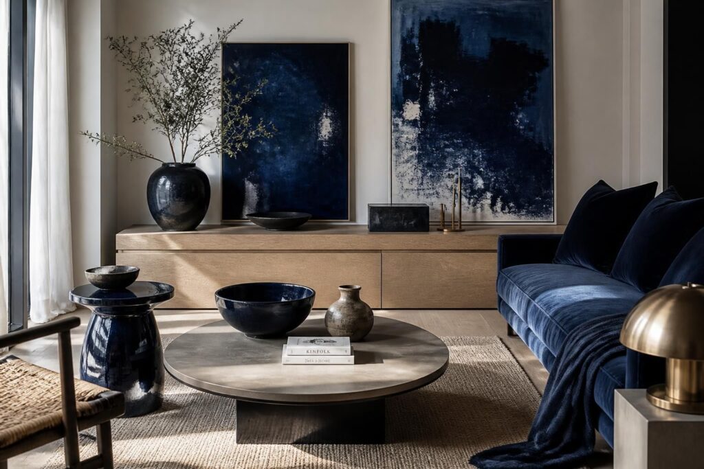 découvrez comment la couleur indigo, avec sa teinte profonde et mystérieuse, influence et inspire l'art contemporain ainsi que la décoration intérieure moderne.