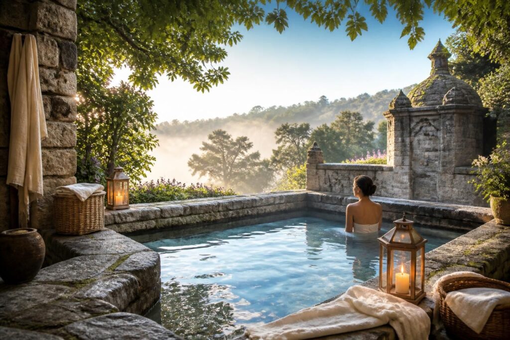 découvrez les bains du castel, une escapade bien-être unique alliant nature préservée et traditions authentiques pour un moment de détente inoubliable.
