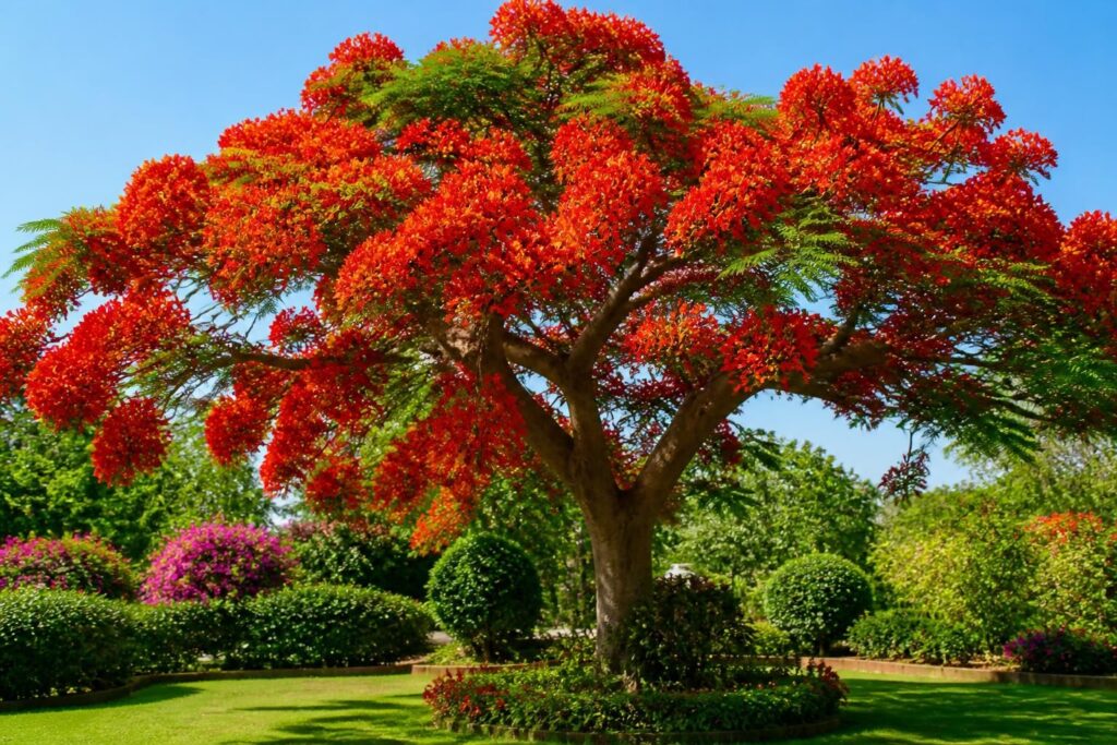 découvrez comment le delonix regia, cet arbre flamboyant aux fleurs éclatantes, peut métamorphoser votre jardin en un véritable spectacle de couleurs et de beauté.