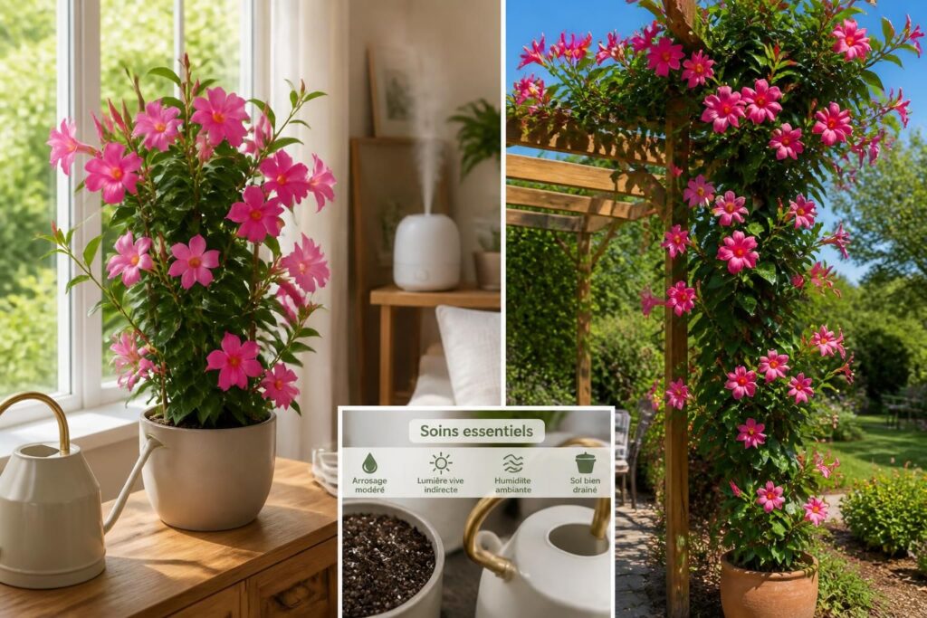 découvrez comment entretenir la diplodénia, une plante grimpante idéale pour l'intérieur et l'extérieur, avec nos conseils pratiques pour assurer sa croissance et sa floraison tout au long de l'année.