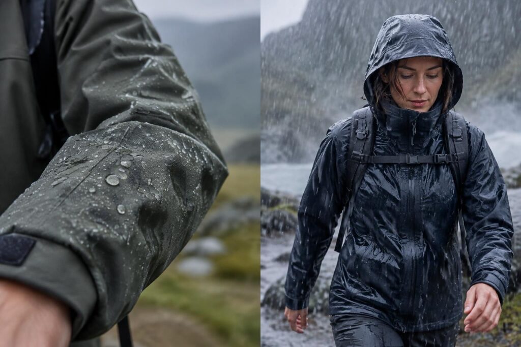 déperlant ou imperméable : découvrez les différences, les niveaux de protection et les critères pour choisir le vêtement adapté à vos activités.