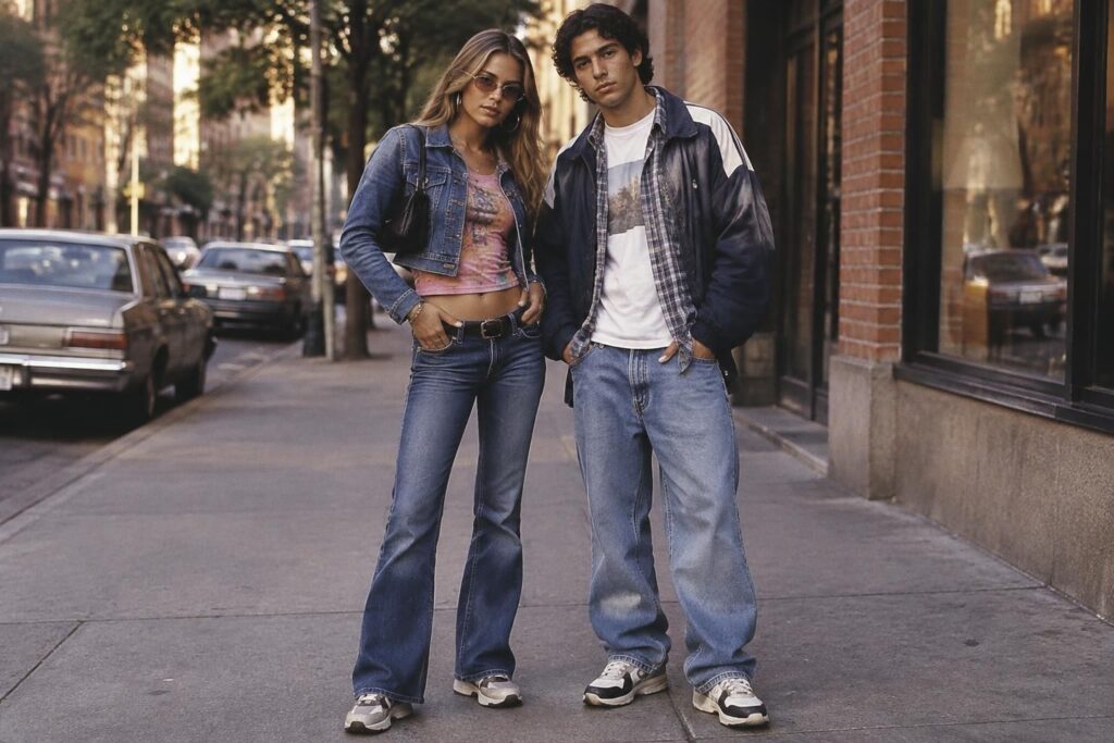 adoptez le style des années 90 et 2000 : découvrez des idées de tenues rétro pour femme et homme et composez un look vintage tendance.